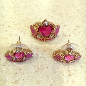 Betsey Johnson Princess Crown Set 👑💕